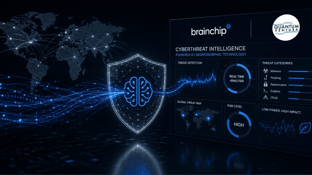Quantum Ventura, makers of CyberNeuro-RT (CNRT) · deep-tech R&D for the Department of Defense and Department of Energy · neuromorphic computing and BrainChip Akida · Quantum Ventura cybersecurity products